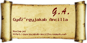 Györgyjakab Ancilla névjegykártya